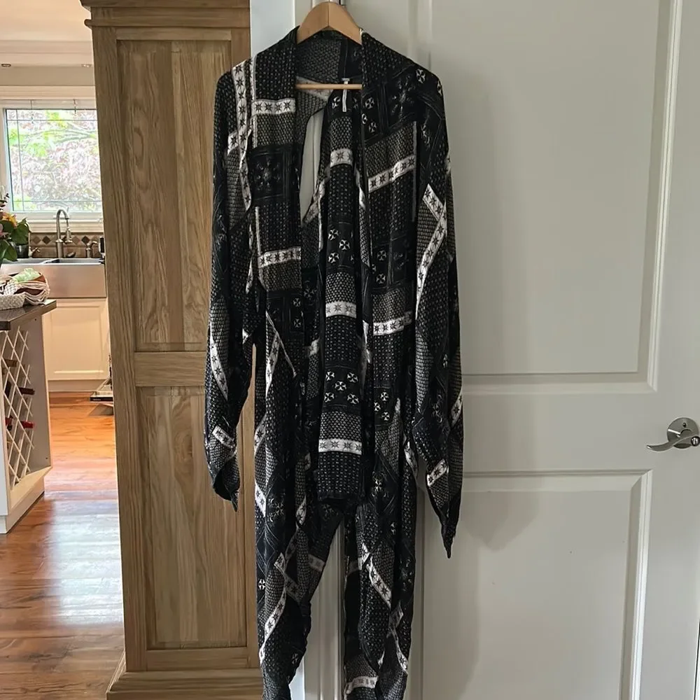 Free people Free People Twilight & Ivory Festival Scarf Print Duster - Picture 3 of 13